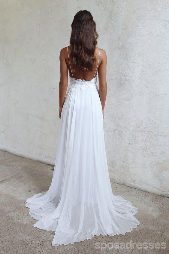 Sexy Backless Unique Casual Cheap Beach Wedding Dresses, WD311 –  SposaDresses